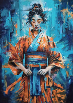 « Girl in Kimono » n°58<br>73x100cm